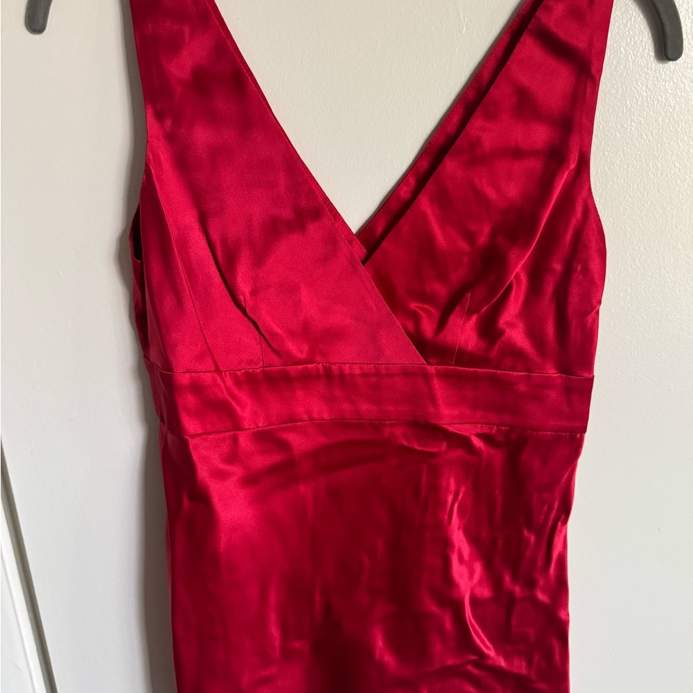 100% Silk INC International Concepts Red Sleeveless Blouse